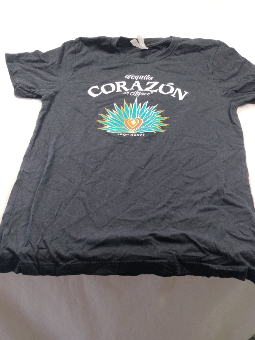 Corazón Tequila Logo Black Graphic Tee Size Medium